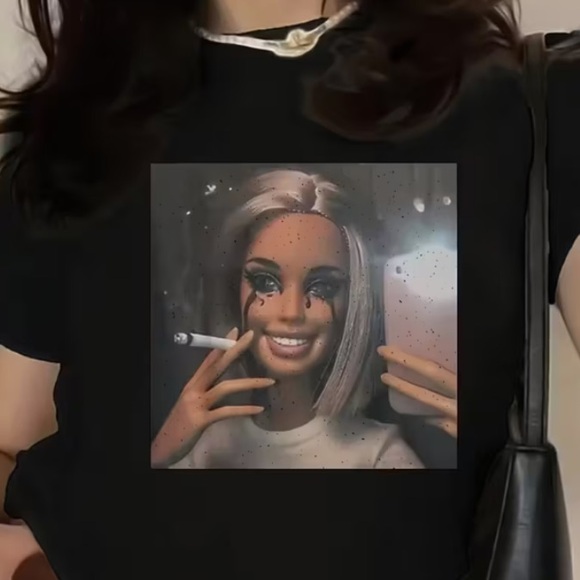 Tops - NEW ! Bad BarbieDoll Print
